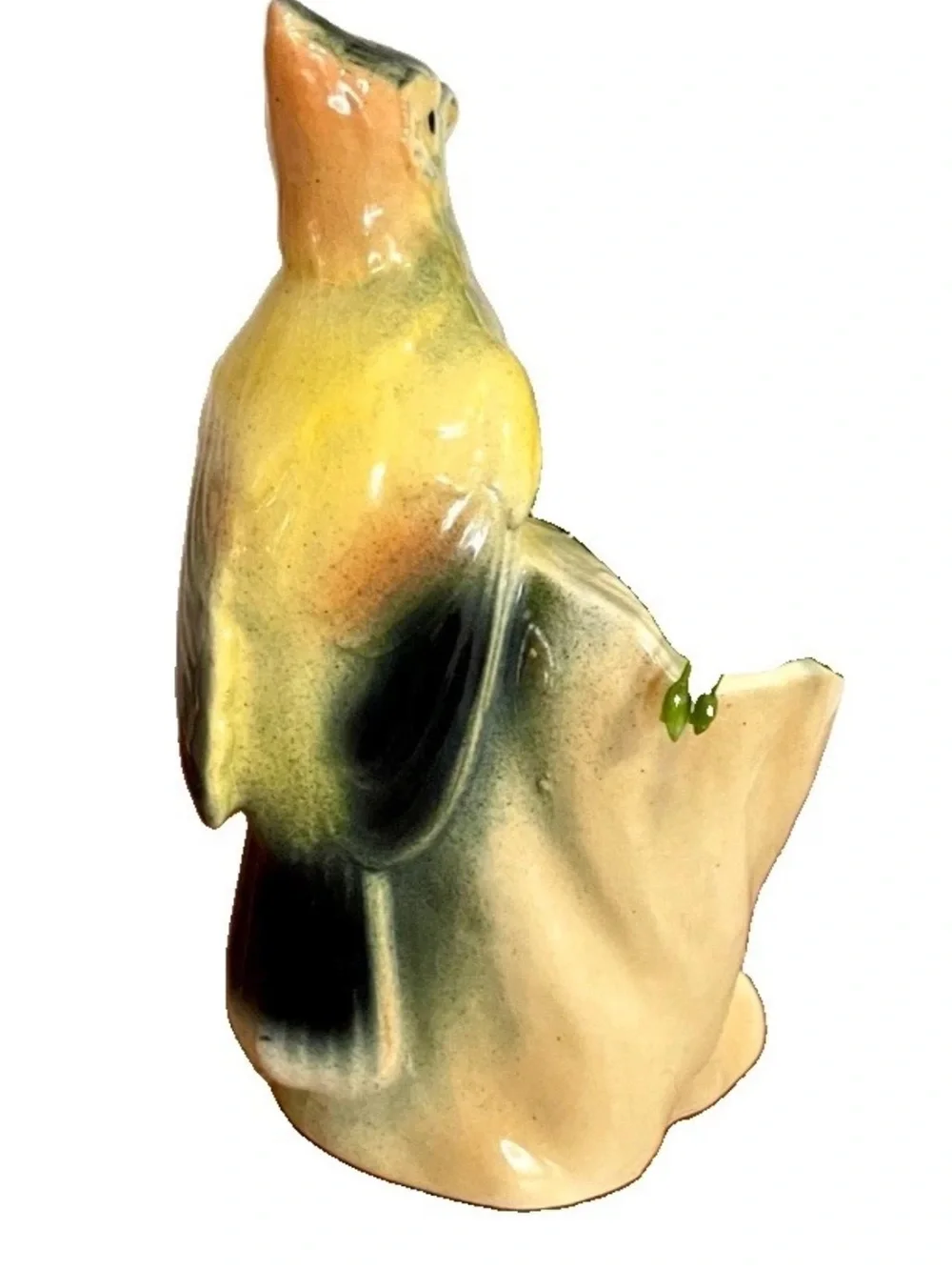 Vintage 1950's Royal Copley Vase Planter Bird on Tree 6